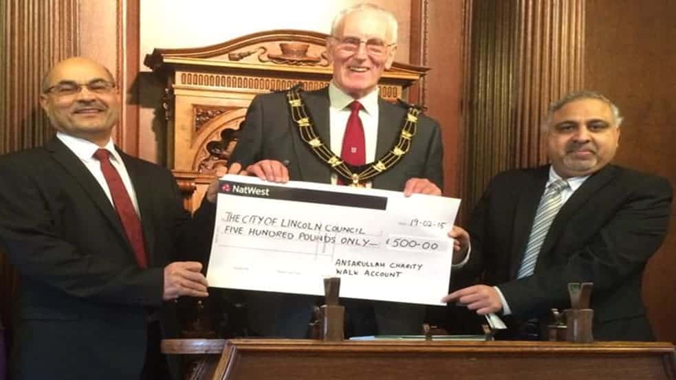 Charity Cheque Presentation At Guildhall Lincoln
